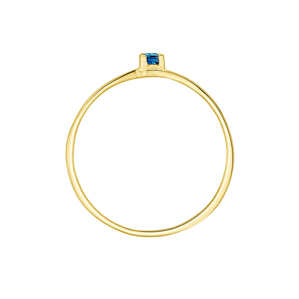 Anello Solitario Charlotte Oro Giallo Zaffiro