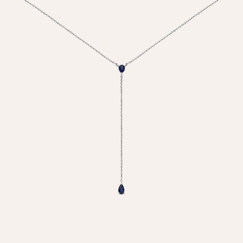 Collana Charlotte Oro Bianco Zaffiro - Collane Donna | Stroili