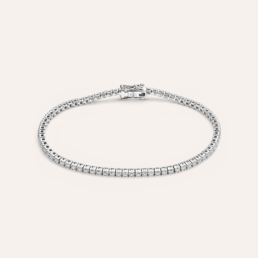 Bracciale Tennis Claire Oro Bianco Cubic Zirconia