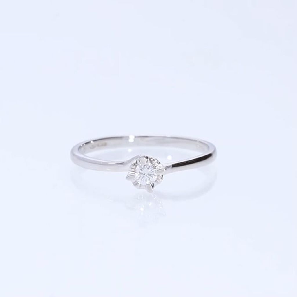 Anello Solitario Valentino Diamazing Oro Bianco Diamante - Anelli con Pietre Donna | Stroili