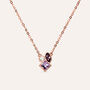 Collana Violet Ottone Rosa Cristallo