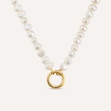 Collana Radiance Acciaio Dorato Perla D'Acqua Dolce - Catenina Donna | Stroili