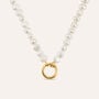 Collana Radiance Acciaio Dorato Perla D'Acqua Dolce