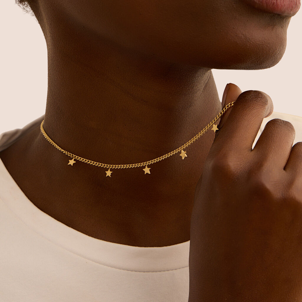 Collana Radiance Acciaio Dorato