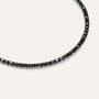 Bracciale Tennis Gentleman Argento Nero Cubic Zirconia