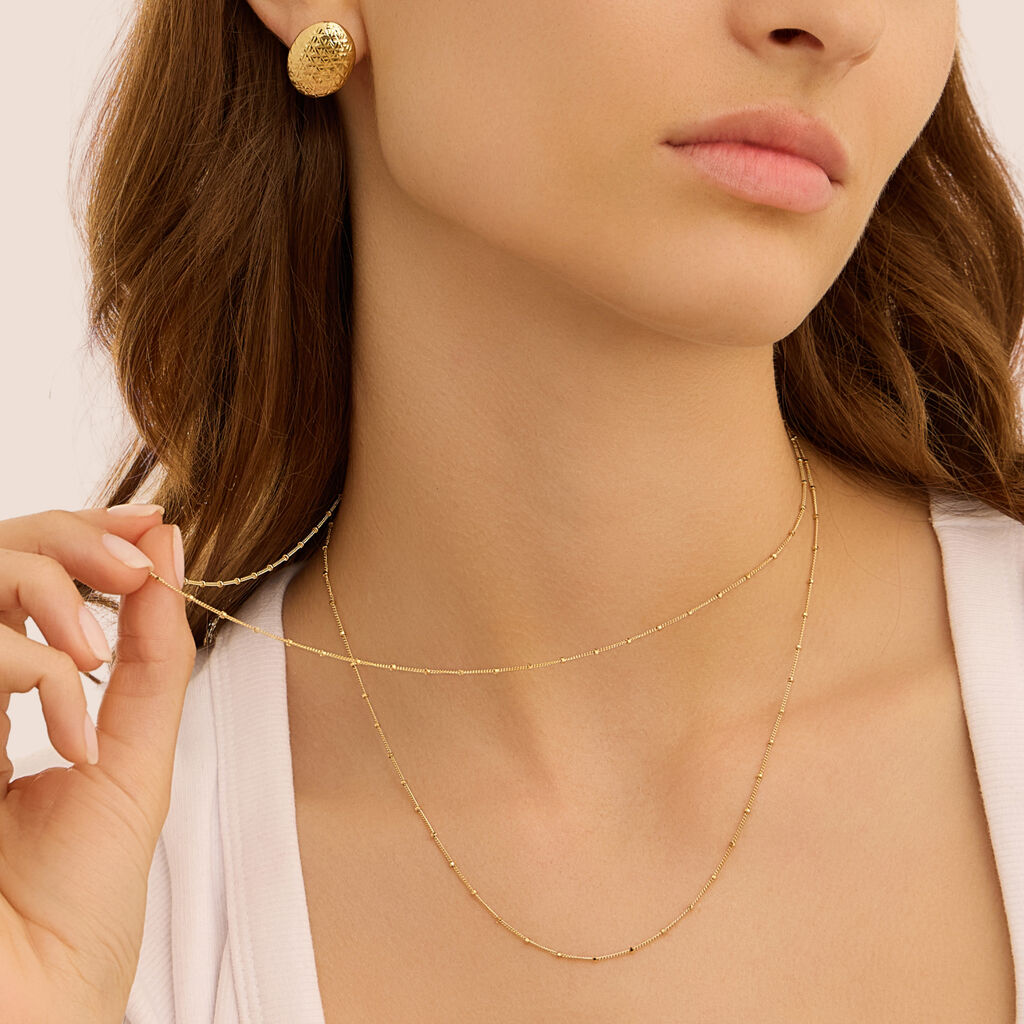 Collana Doppio Filo Silver Collection Argento Dorato