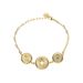 Bracciale con charms rosa dei venti e raggi in bronzo dorato - Bracciali Donna | Stroili