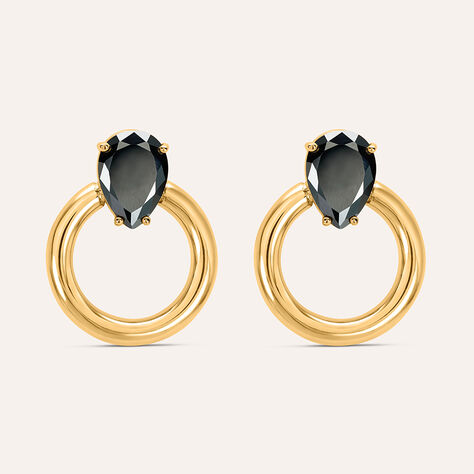 Orecchini Pendenti Radiance Acciaio Dorato Cristallo - Orecchini Pendenti Donna | Stroili