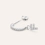 Mono Orecchino A Cerchio Silver Moments Argento Rodiato Cubic Zirconia