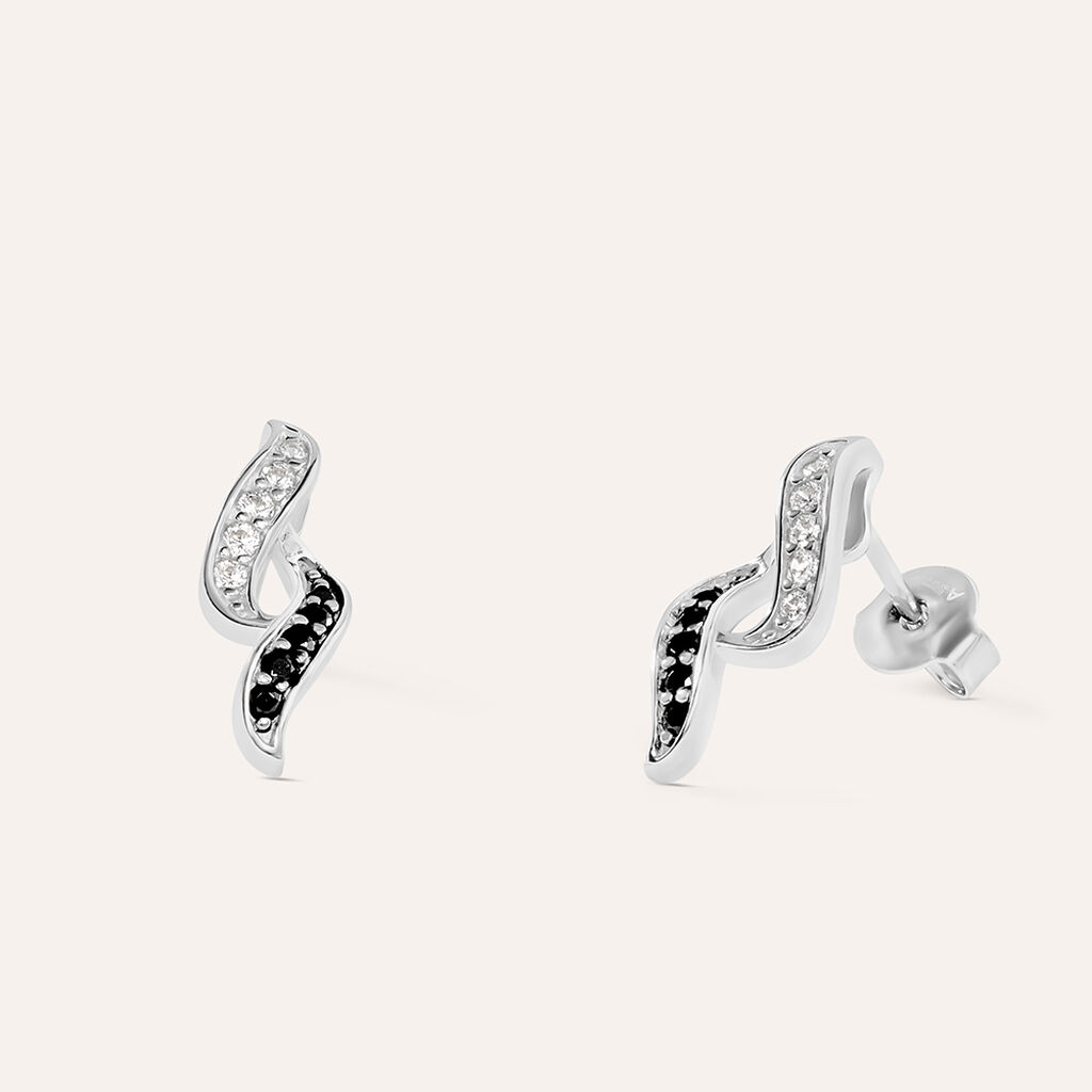 Orecchini Lobo Silver Shine Argento Rodiato Cubic Zirconia