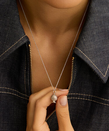 Pendente Saluti&Baci Pigna Love Beats Argento Rodiato