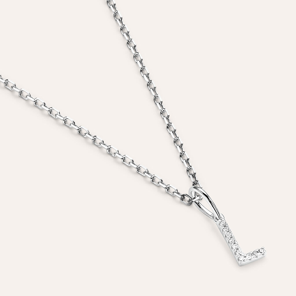 Pendente Sophia Oro Bianco Diamante - Ciondoli Donna | Stroili