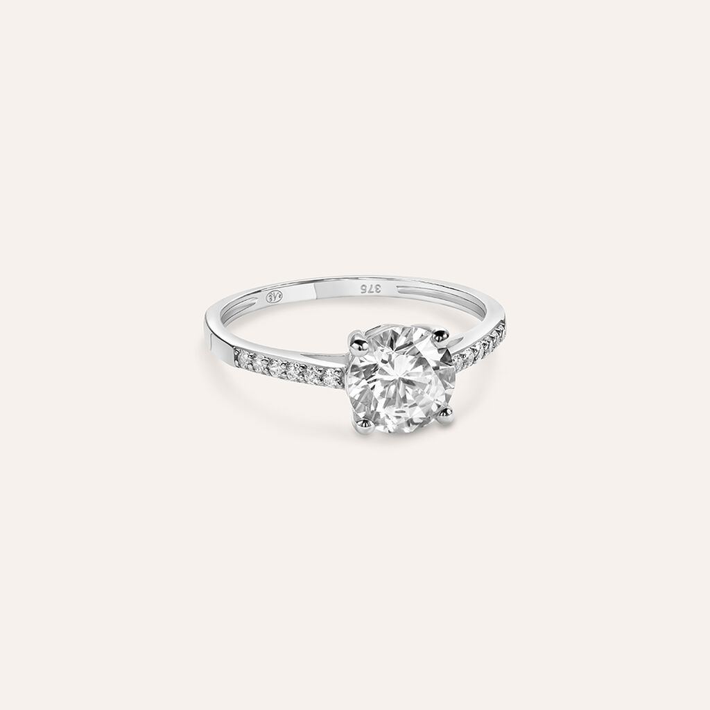 Anello Solitario Claire Oro Bianco Cubic Zirconia - Anelli con Pietre Donna | Stroili
