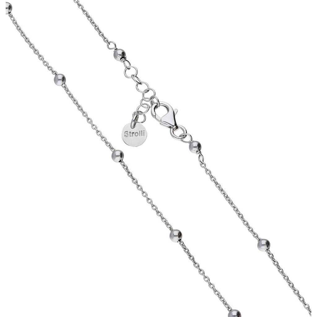 Collana Rosario Silver Soul Argento Bicolore Bianco / Rosa