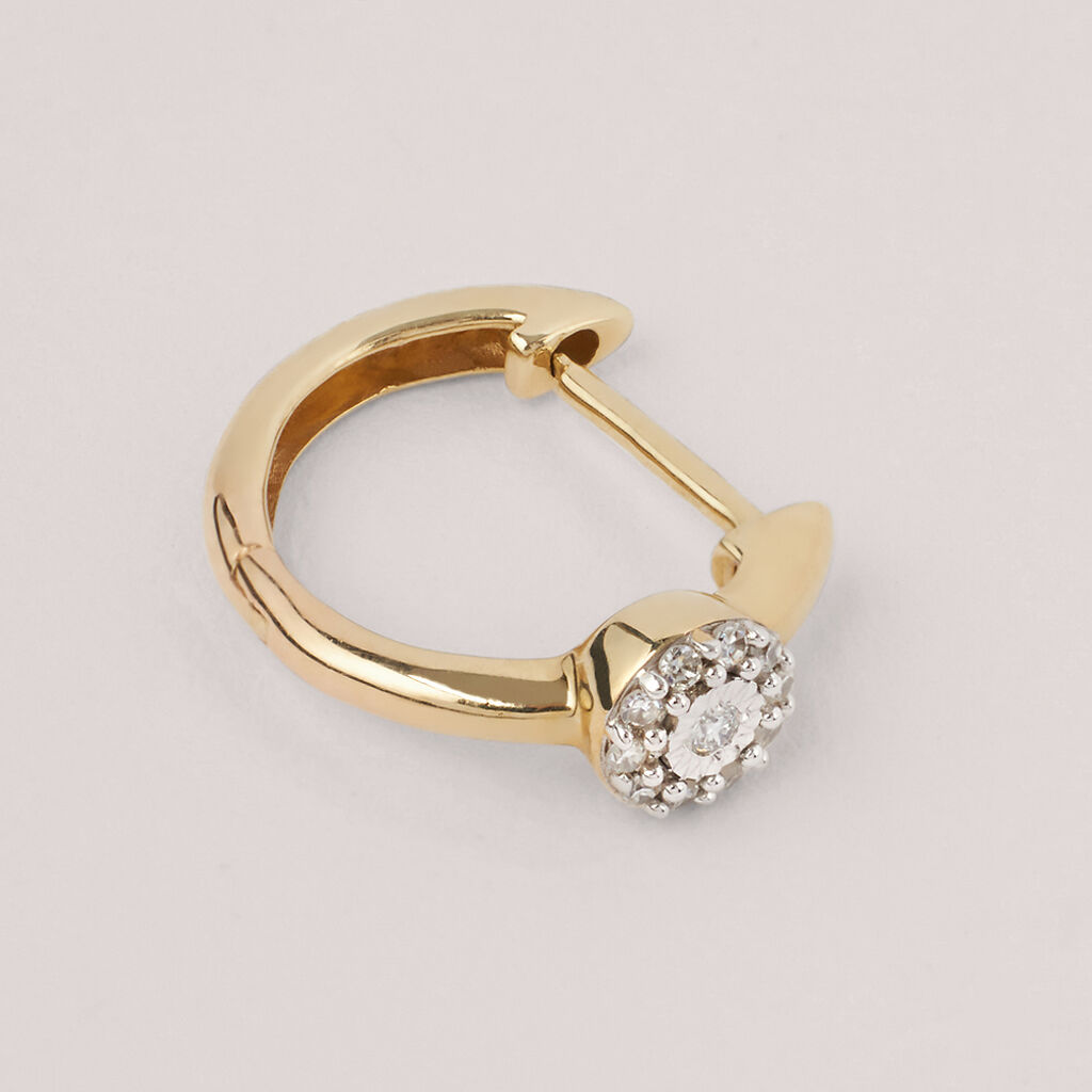 Mono Orecchino A Cerchio Sophia Oro Giallo Diamante - Mono Orecchino Donna | Stroili