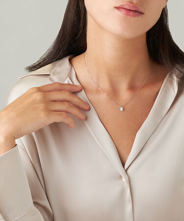 Collana Punto Luce Diamotion Oro Bianco Diamante