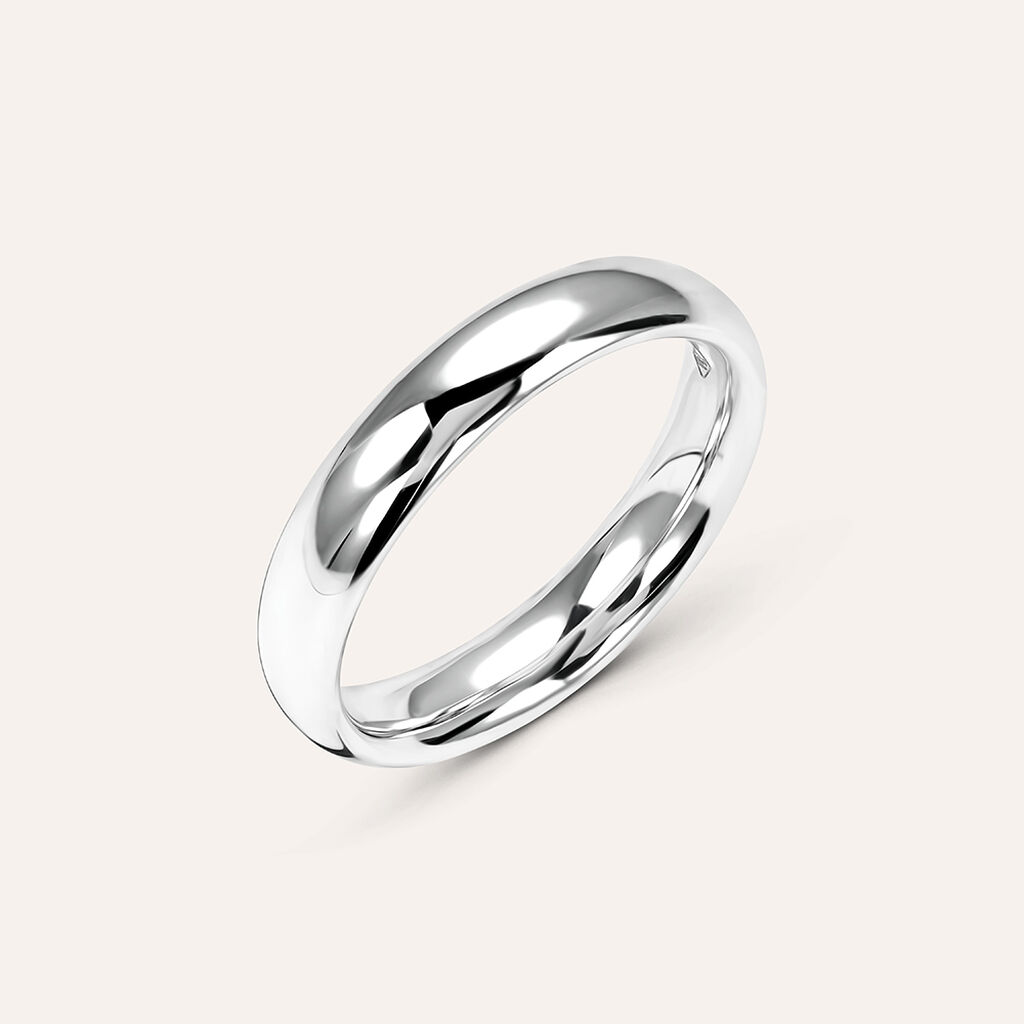 Fede Comoda Leggera 4 mm Oro Bianco