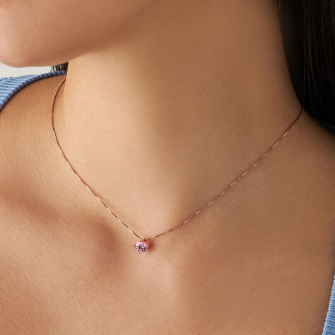 Collana Punto Luce Silver Rainbow Argento Rosa Cubic Zirconia - Collane Punto Luce Donna | Stroili