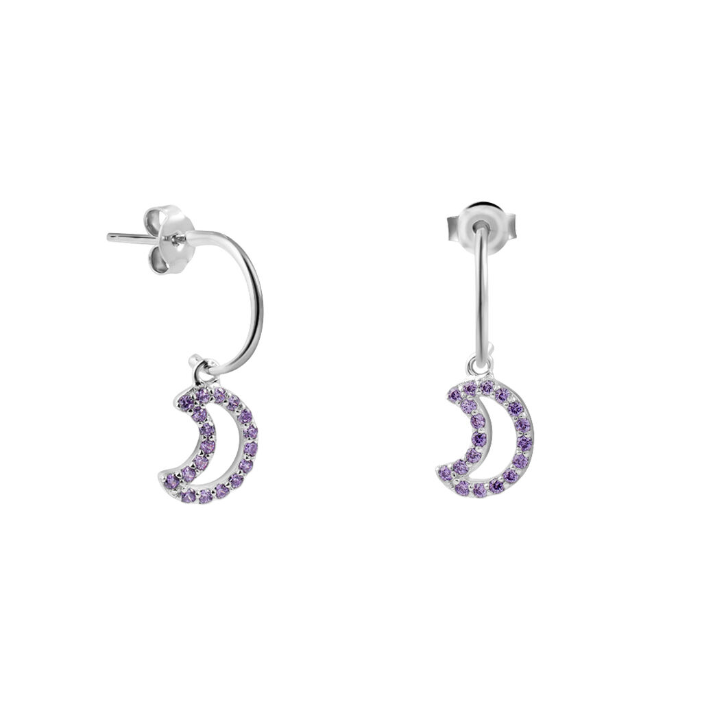 Orecchini A Cerchio Silver Rainbow Argento Rodiato Cubic Zirconia - Orecchini a Cerchio Donna | Stroili