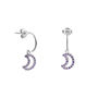 Orecchini A Cerchio Silver Rainbow Argento Rodiato Cubic Zirconia