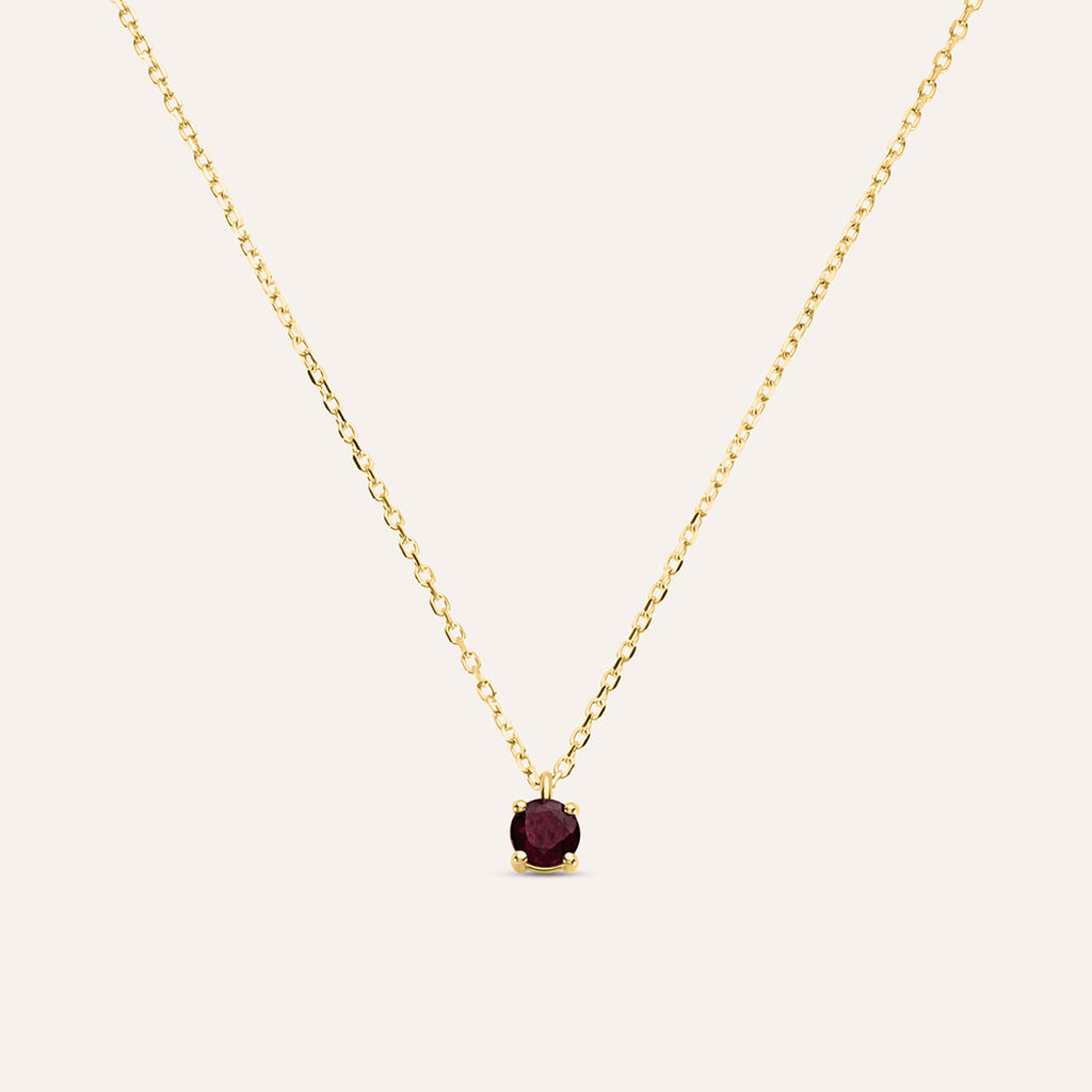 Collana Punto Luce Charlotte Oro Giallo Rubino