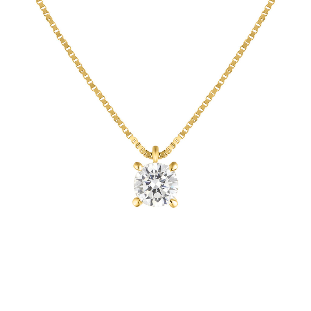Collana Punto Luce Claire Oro Giallo Cubic Zirconia
