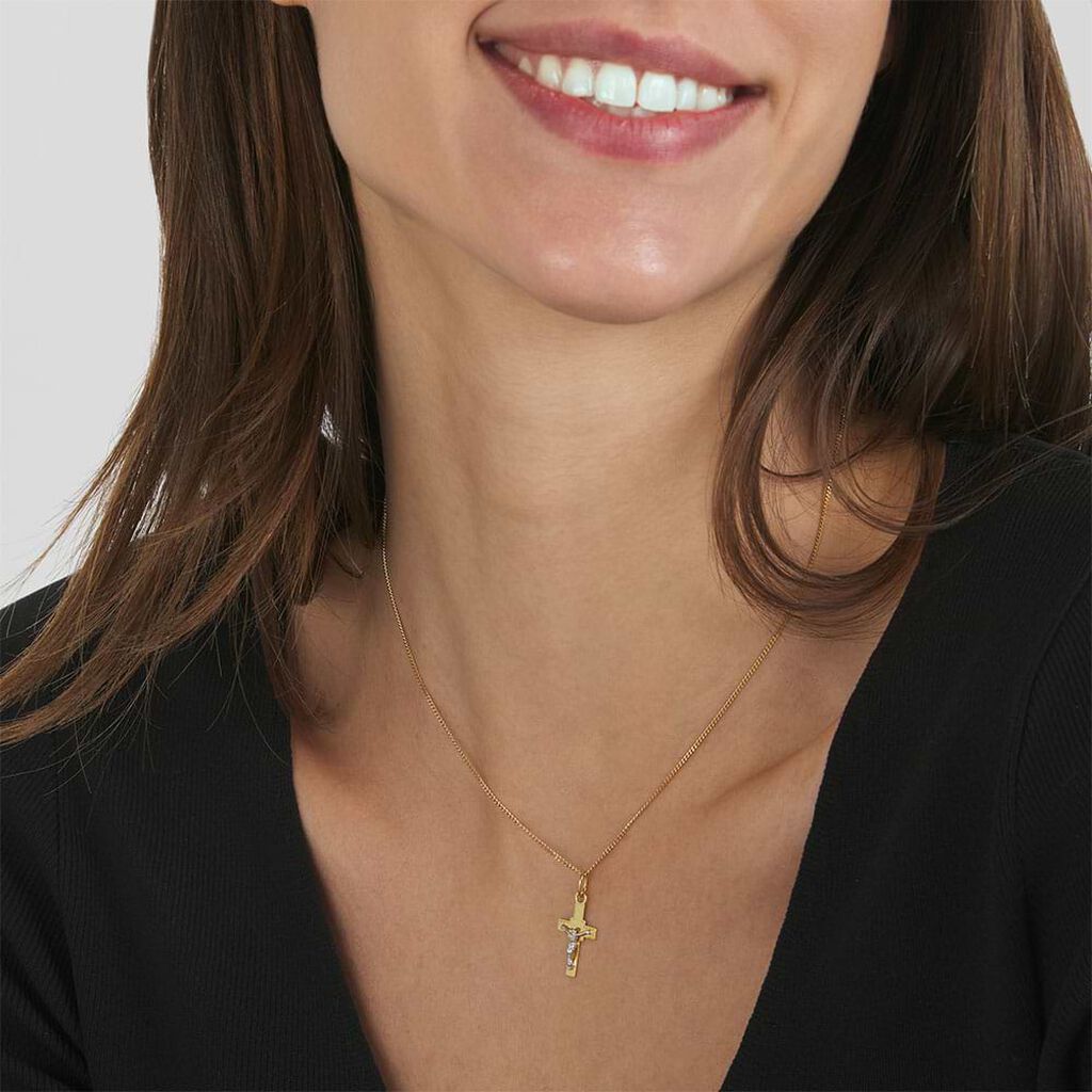Pendente Holy Oro Bicolore - Ciondoli con Incisione Unisex | Stroili