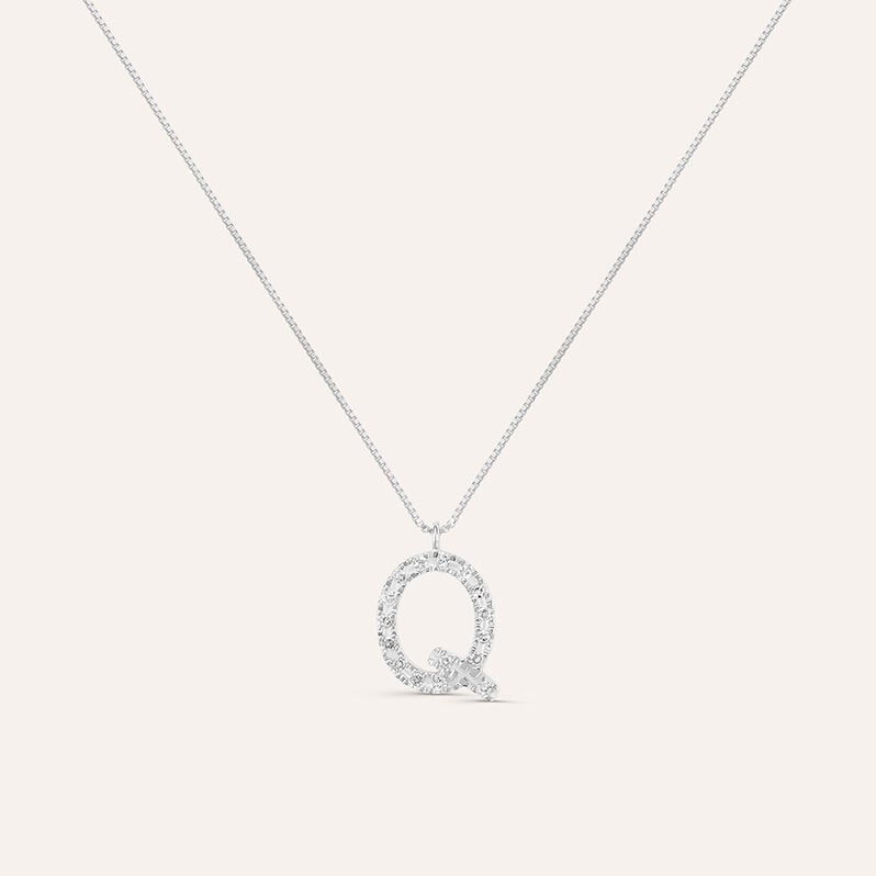 Collana Diamond Letters Oro Bianco Diamante - Collane Donna | Stroili