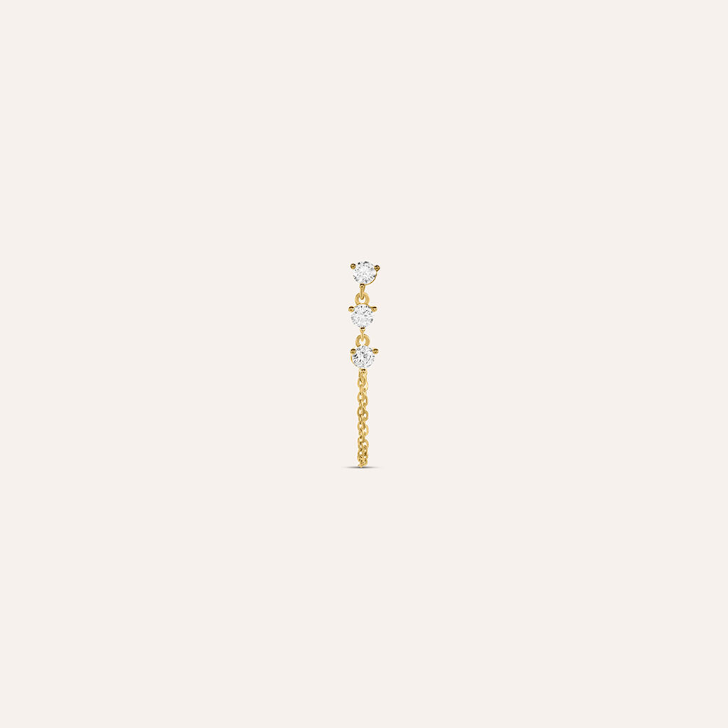 Mono Orecchino Lobo Bon Ton Oro Giallo Cubic Zirconia - Mono Orecchino Donna | Stroili