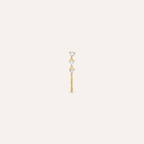 Mono Orecchino Lobo Bon Ton Oro Giallo Cubic Zirconia - Mono Orecchino Donna | Stroili
