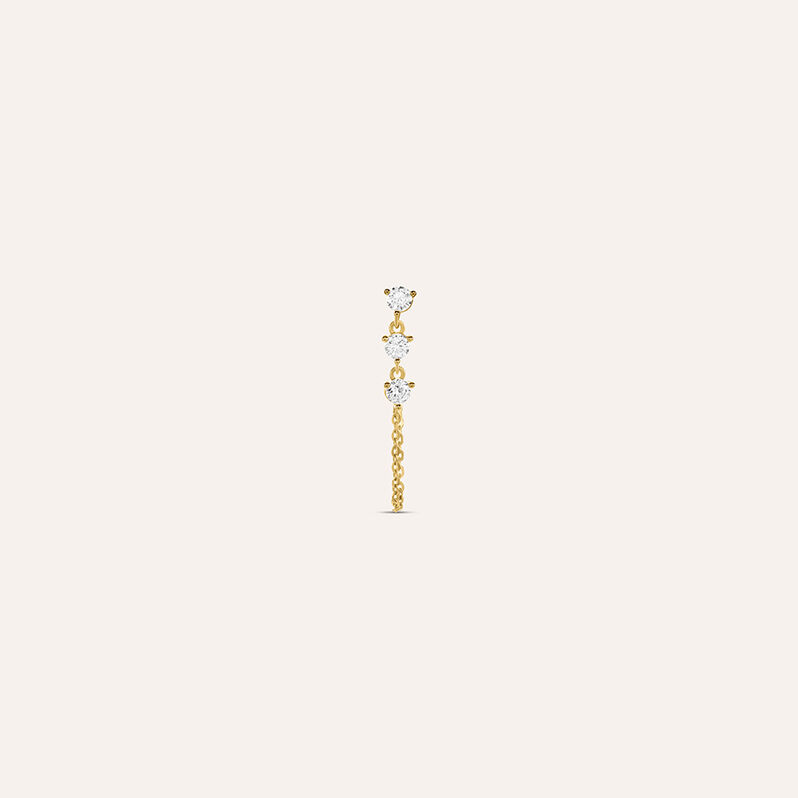 Mono Orecchino Lobo Bon Ton Oro Giallo Cubic Zirconia - Mono Orecchino Donna | Stroili