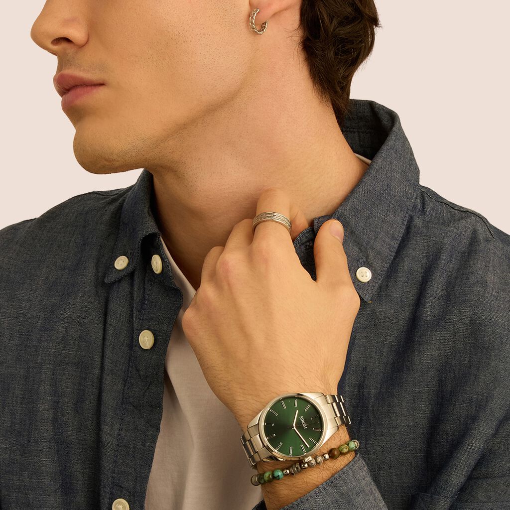 Anello Fascia Man Code Acciaio