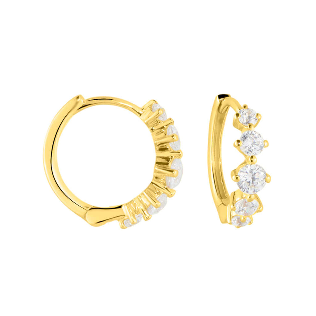 Orecchini A Cerchio Claire Oro Giallo Cubic Zirconia - Orecchini a Cerchio Donna | Stroili