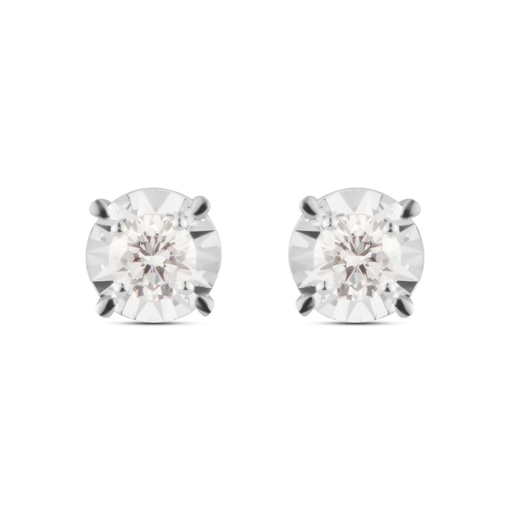 Orecchini Lobo Punto Luce Diamotion Oro Bianco Diamante - Orecchini a Lobo Donna | Stroili