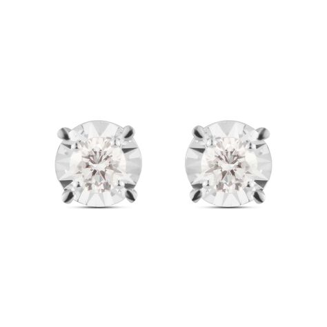 Orecchini Lobo Punto Luce Diamotion Oro Bianco Diamante - Orecchini a Lobo Donna | Stroili