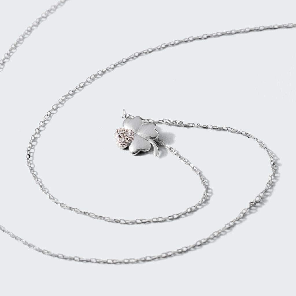 Collana Claire Oro Bianco Cubic Zirconia - Collane Donna | Stroili