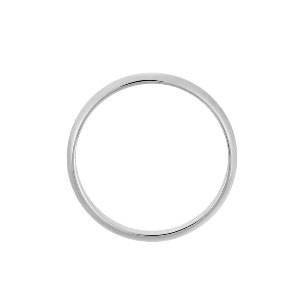 Fede Mantovana 4 mm Oro Bianco - Anelli con Incisione Unisex | Stroili