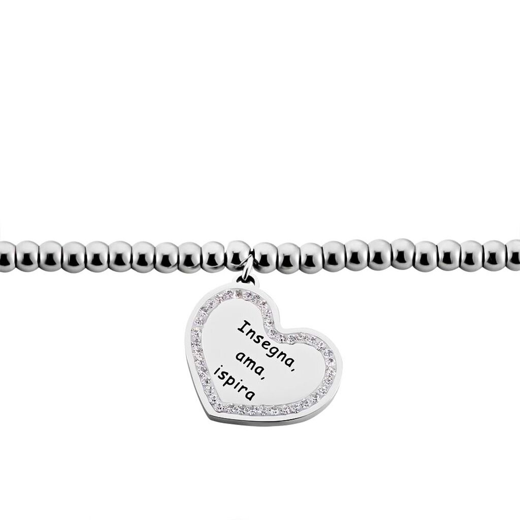 Bracciale Lady Message Acciaio Cristallo - Bracciali con Incisione Donna | Stroili