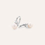 Orecchini Lobo Monachella Gabrielle Oro Bianco Perla D'Acqua Dolce Cubic Zirconia