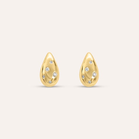 Orecchini Lobo Claire Oro Giallo Cubic Zirconia - Orecchini a Lobo Donna | Stroili