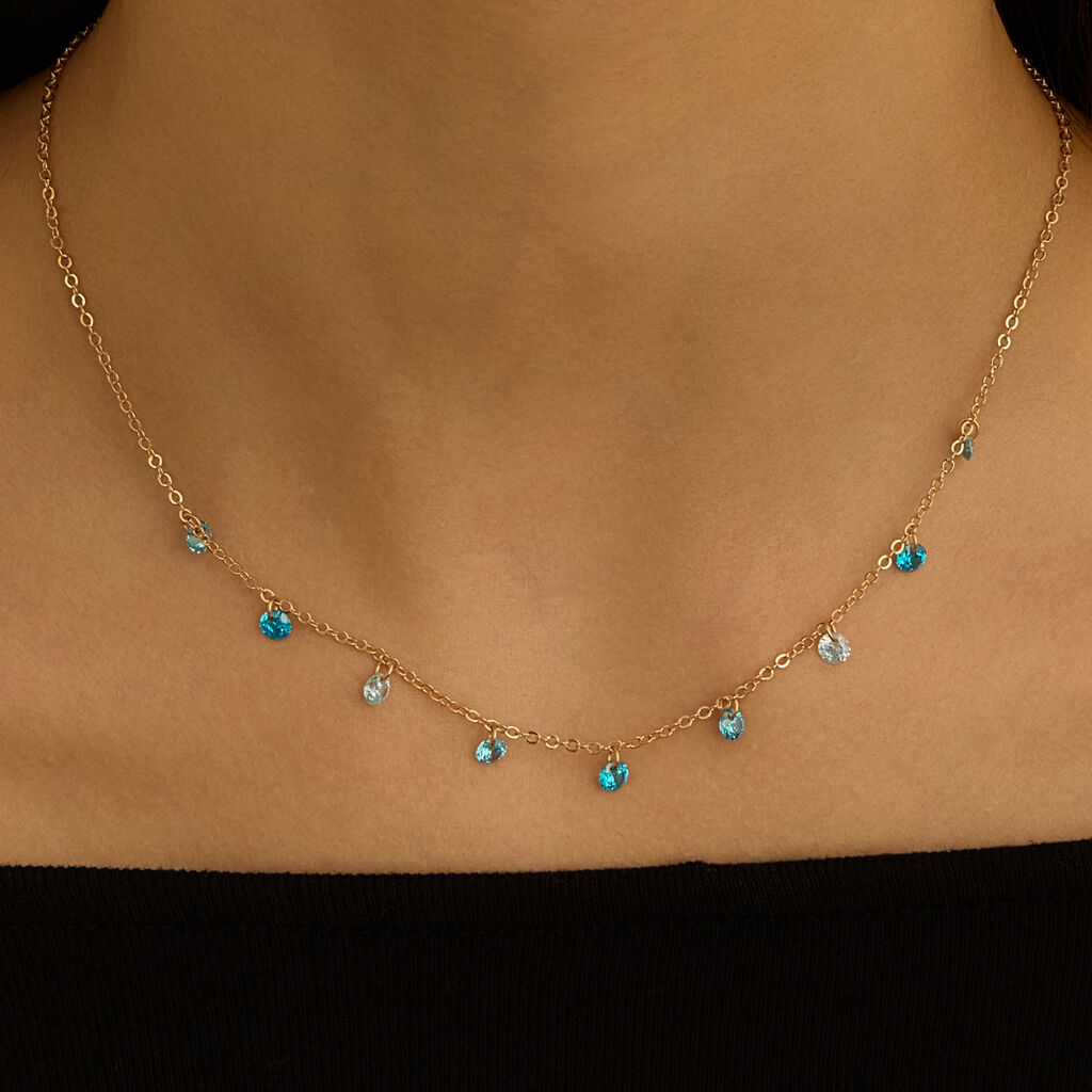 Collana Multi Punto Luce Golden Dream Placcato Oro Giallo Cubic Zirconia