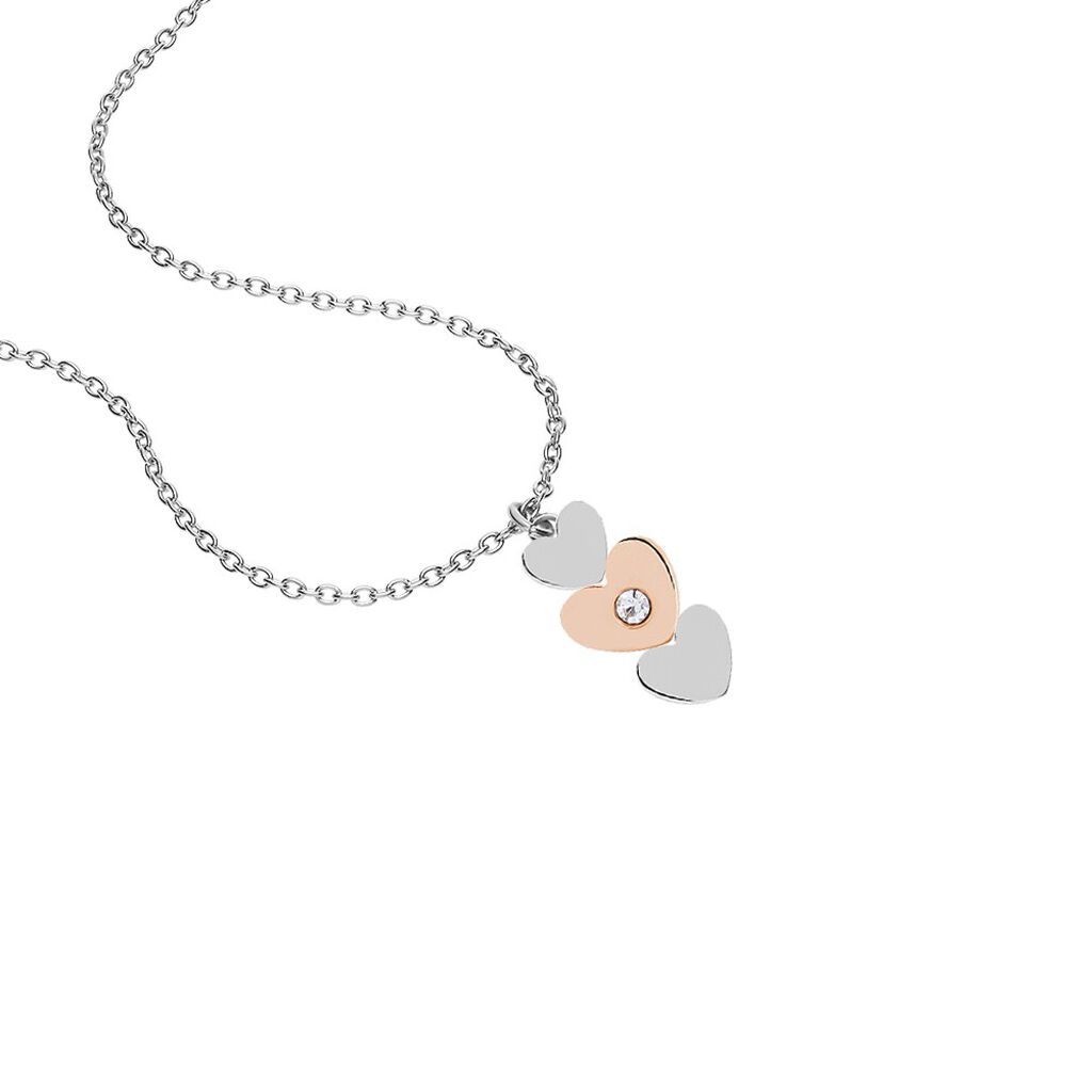 Collana Lady Chic Acciaio Bicolore Bianco / Rosa Cristallo - Collane Donna | Stroili