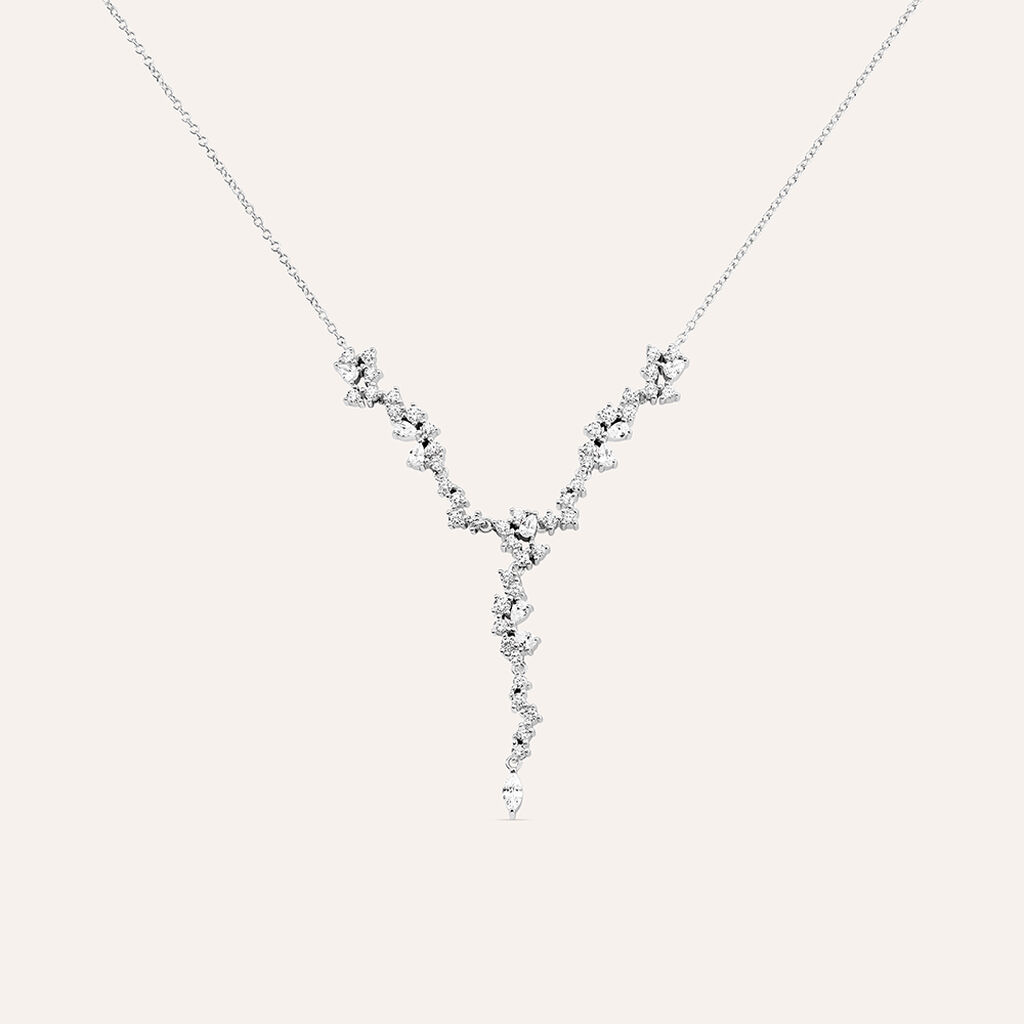 Collana Silver Elegance Argento Rodiato Cubic Zirconia