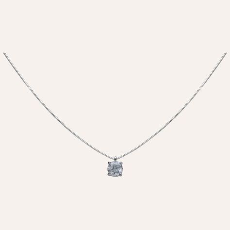 Girocollo punto luce in oro bianco con brillante 0.50 ct - Collane Donna | Stroili