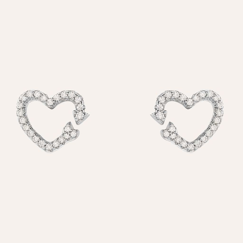 Orecchini Lobo Silver Moments Argento Rodiato Cubic Zirconia