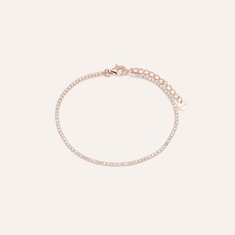 Bracciale Tennis Silver Elegance Argento Rosato Cubic Zirconia - Bracciali Tennis Donna | Stroili