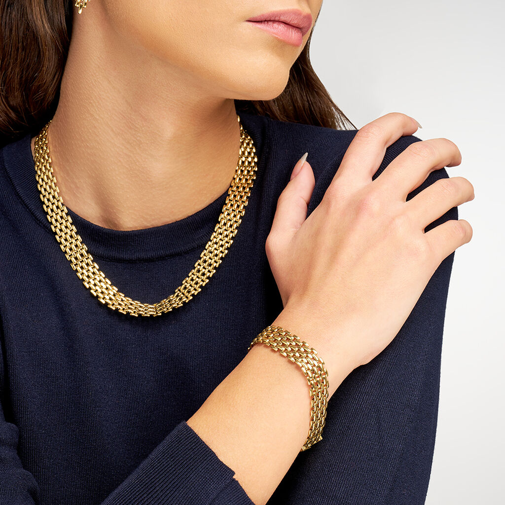 Bracciale Panther Chain Lady Code Acciaio Dorato - Bracciali Donna | Stroili