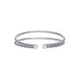 Bracciale bangle in metallo rodiato e cristalli