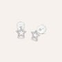 Orecchini Lobo Bon Ton Oro Bianco Cubic Zirconia