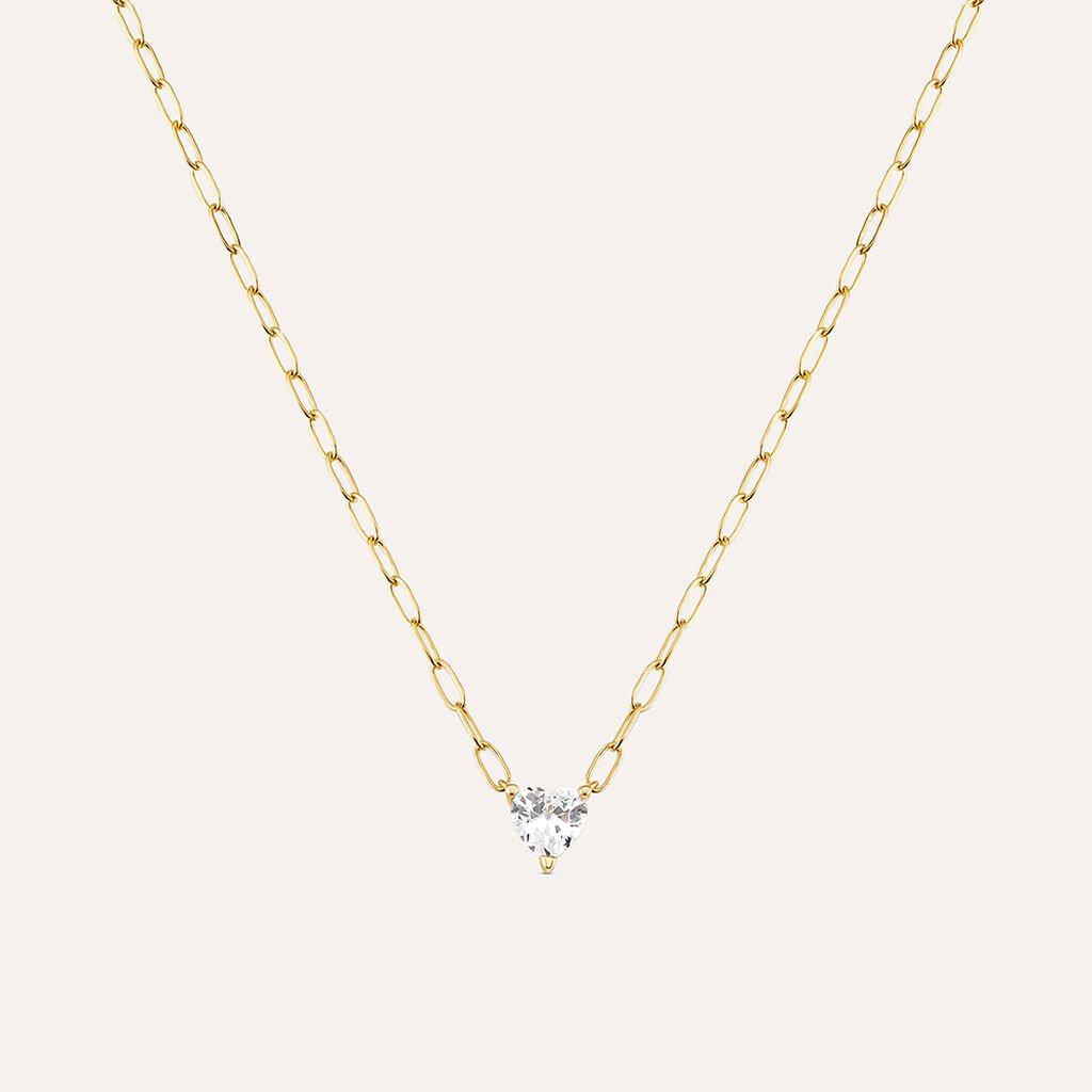 Collana Punto Luce Claire Oro Giallo Cubic Zirconia